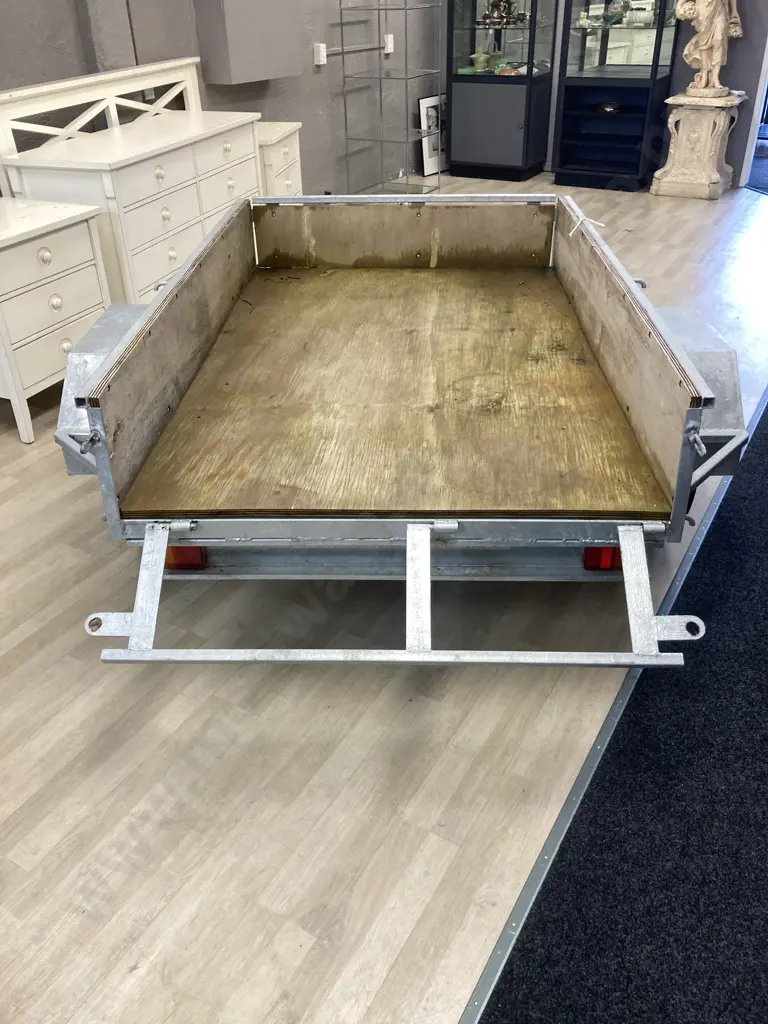 New Trailer, 3.1 x 1.76 With Jockey Wheel, Galvanised With Plywood Liner (Not Registered, No WOF) Image 1++